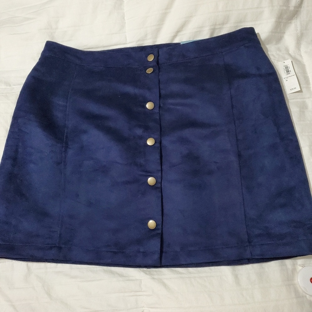 Faux Suede  Skirt